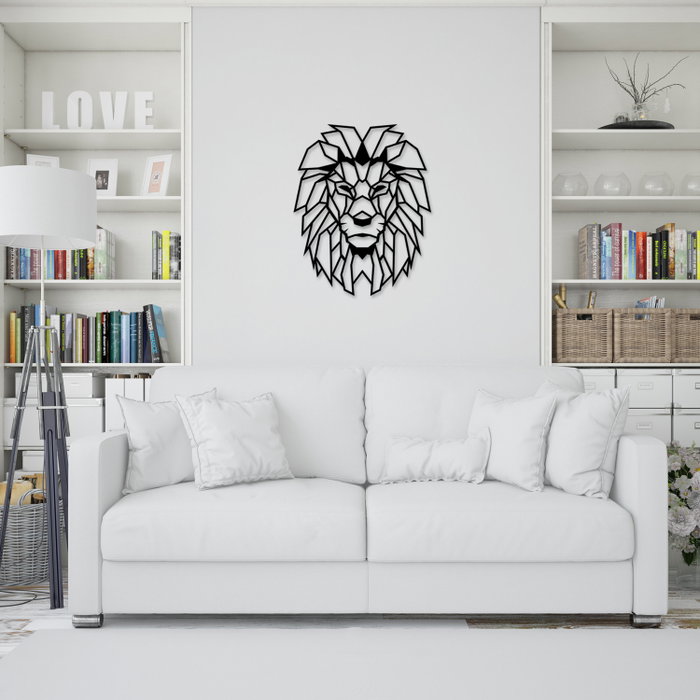 Wallity Lion Metal Decor Negro Wallity Lion Metal Decor Negro